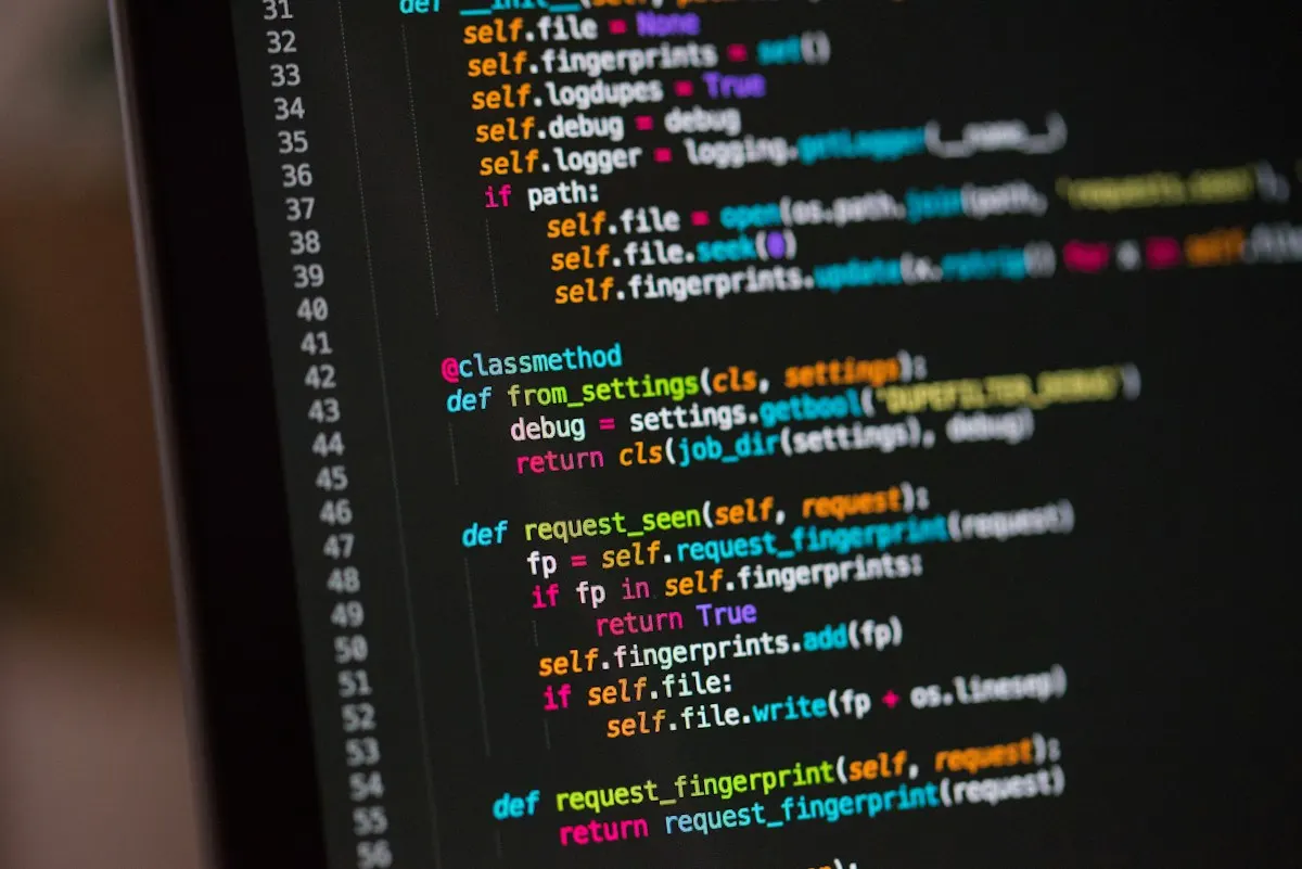 Tela com código de programação, onde ficam as regras e travas que impedem o chatbot de prometer o que não pode.
